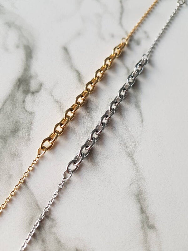 Fijn armbandje schakel accent