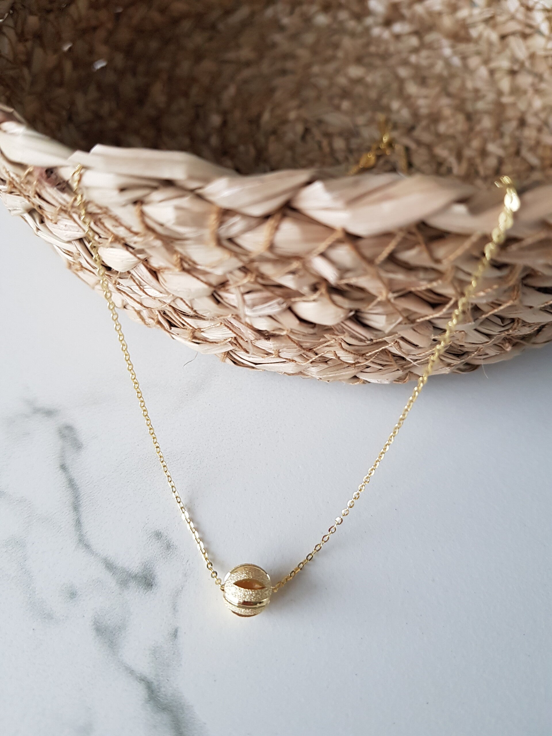 Vermeil ketting met bolletje