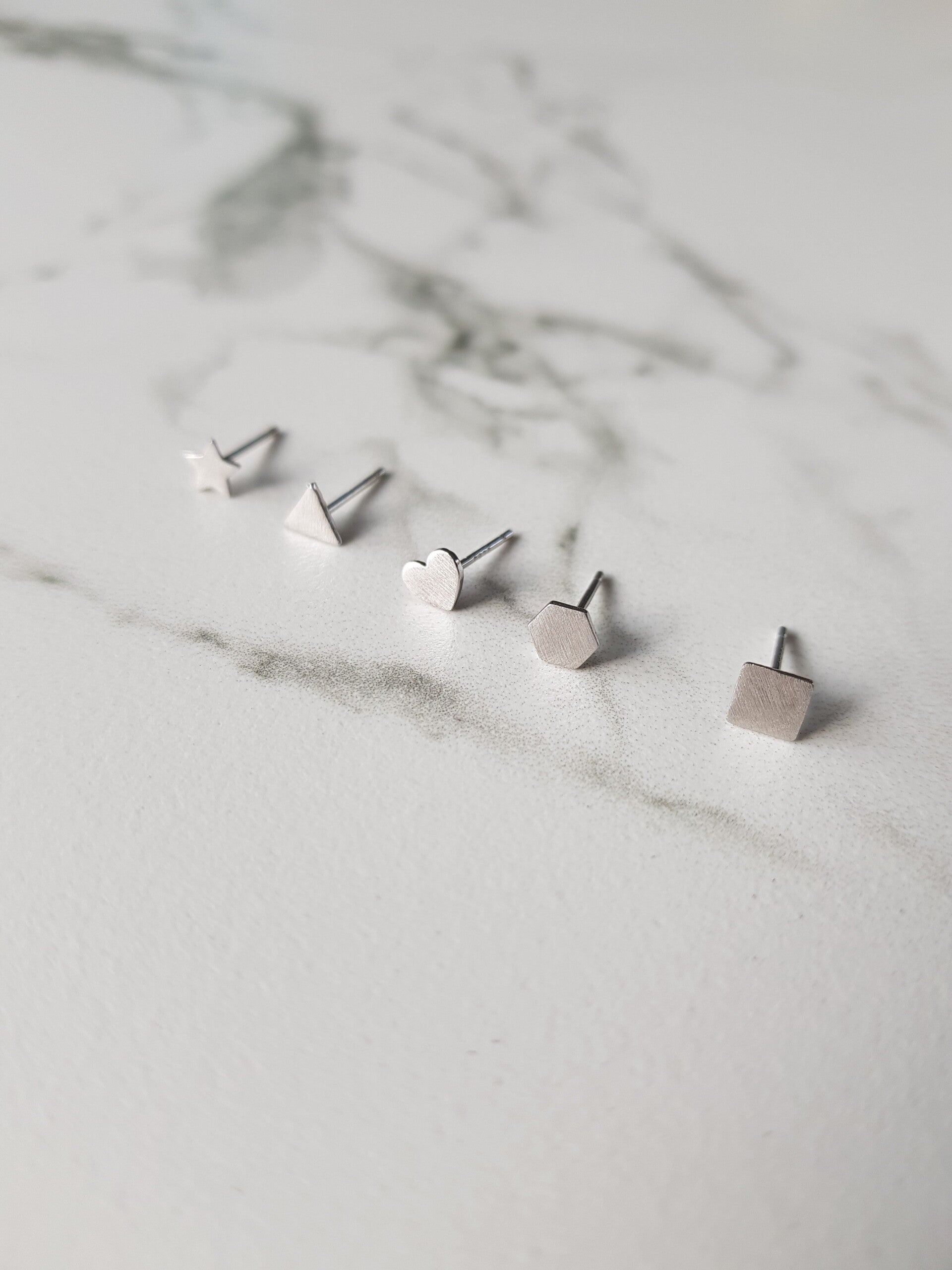 Sterling zilver STUD vierkant