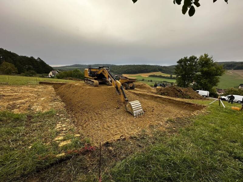 Création d’une plateforme de terrassement pour maison individuelle à Clémencey