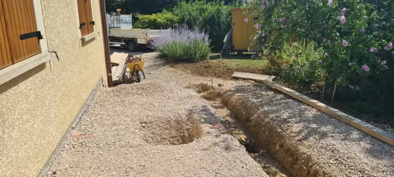 Terrassement pour la création d’une terrasse extérieure à Argilly 21700