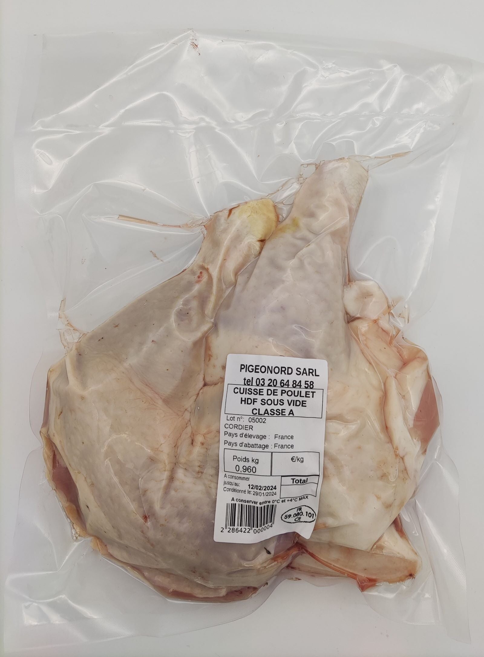 Cuisses de poulet sous vide