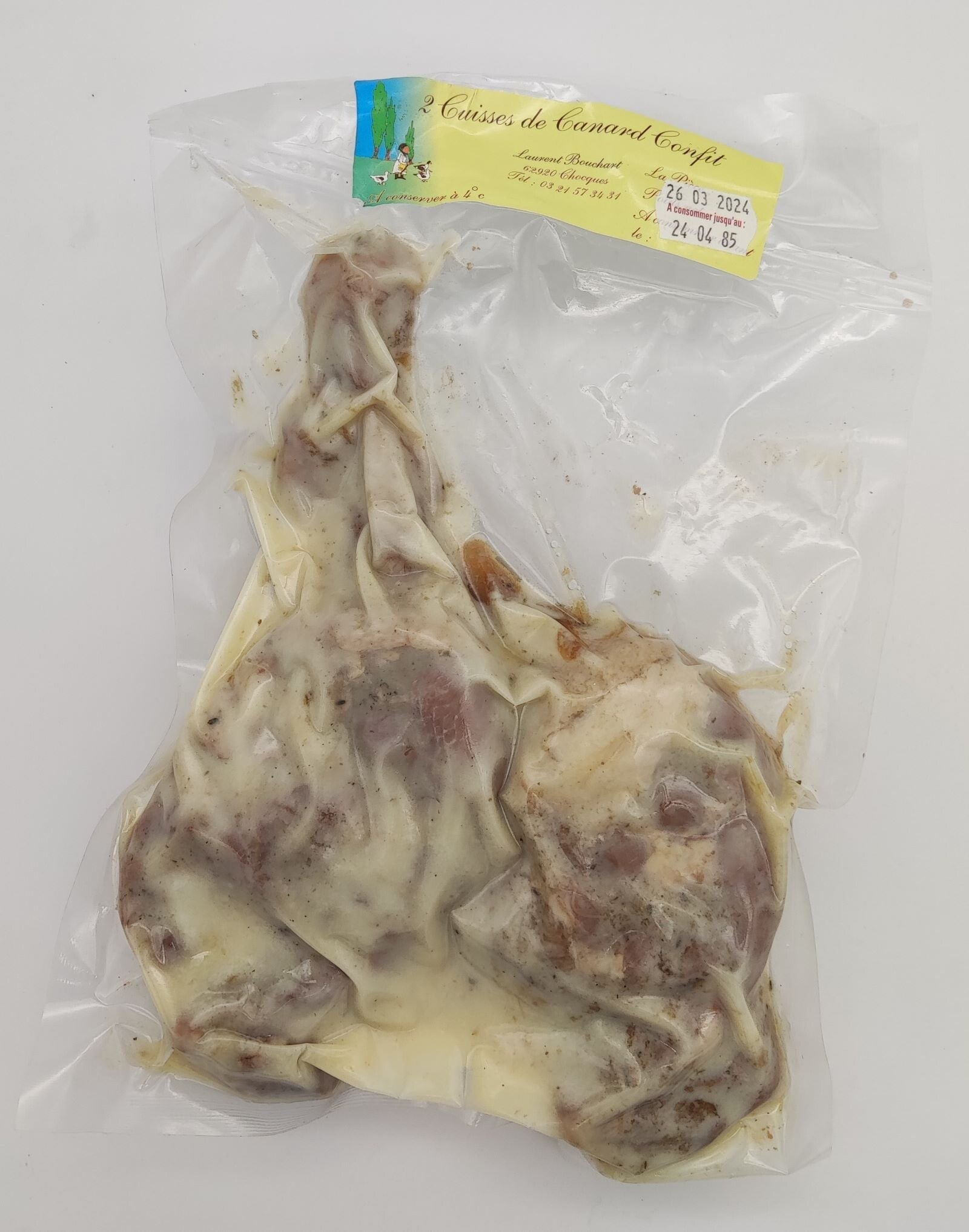 2 cuisses de canard confit