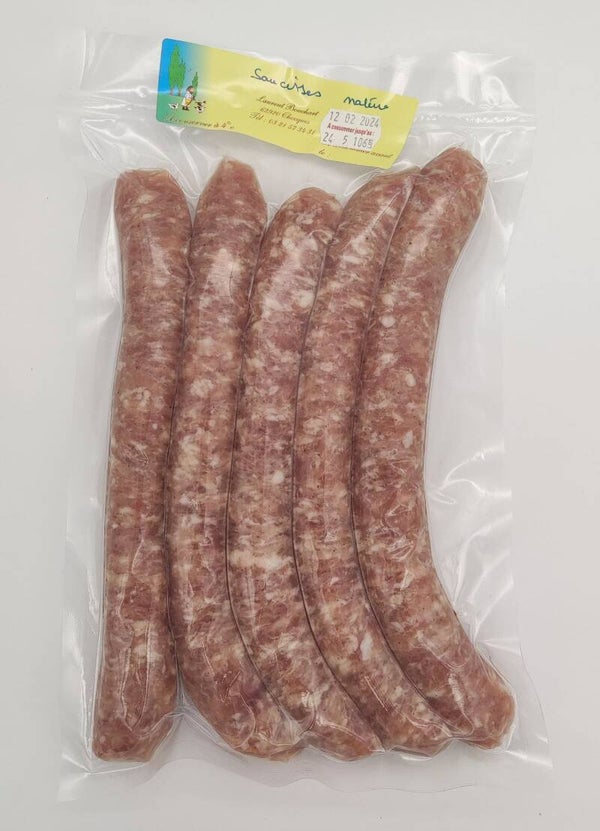 Saucisse de volaille sous vide