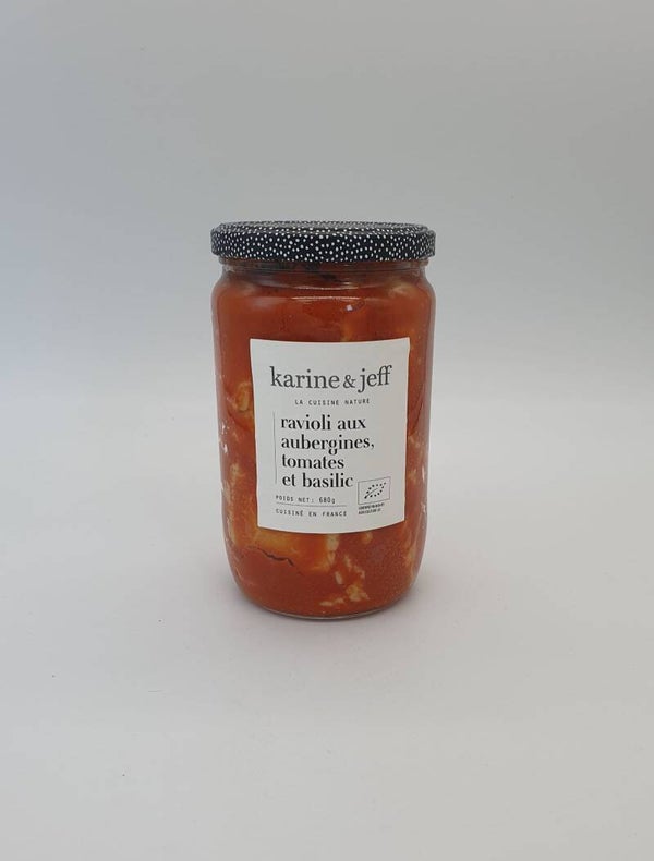 Ravioli aux aubergines tomate et basilic