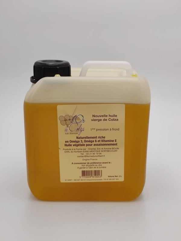 Huile vierge de colza la ferme du nortbert 2l