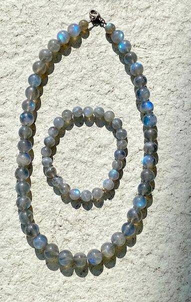 Amband und Halskette mit dem Heilstein Labradorit