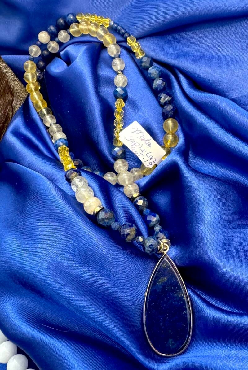 Mala Lapiz mit Heilsteinen