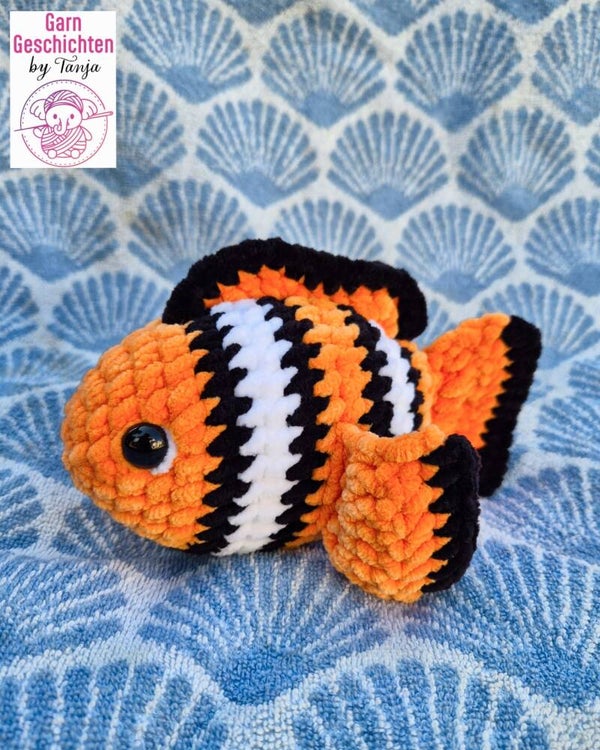 Handgehäkelter Clownfisch