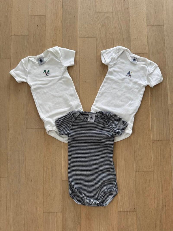 Petit Bateau 3er-Set Kurzarmbody