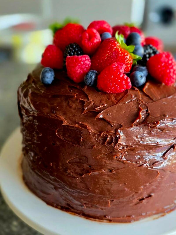 Black Velvet Cake met ganache (2 laags)