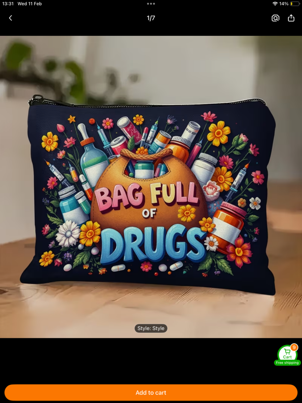 Vibrant cosmetic bag