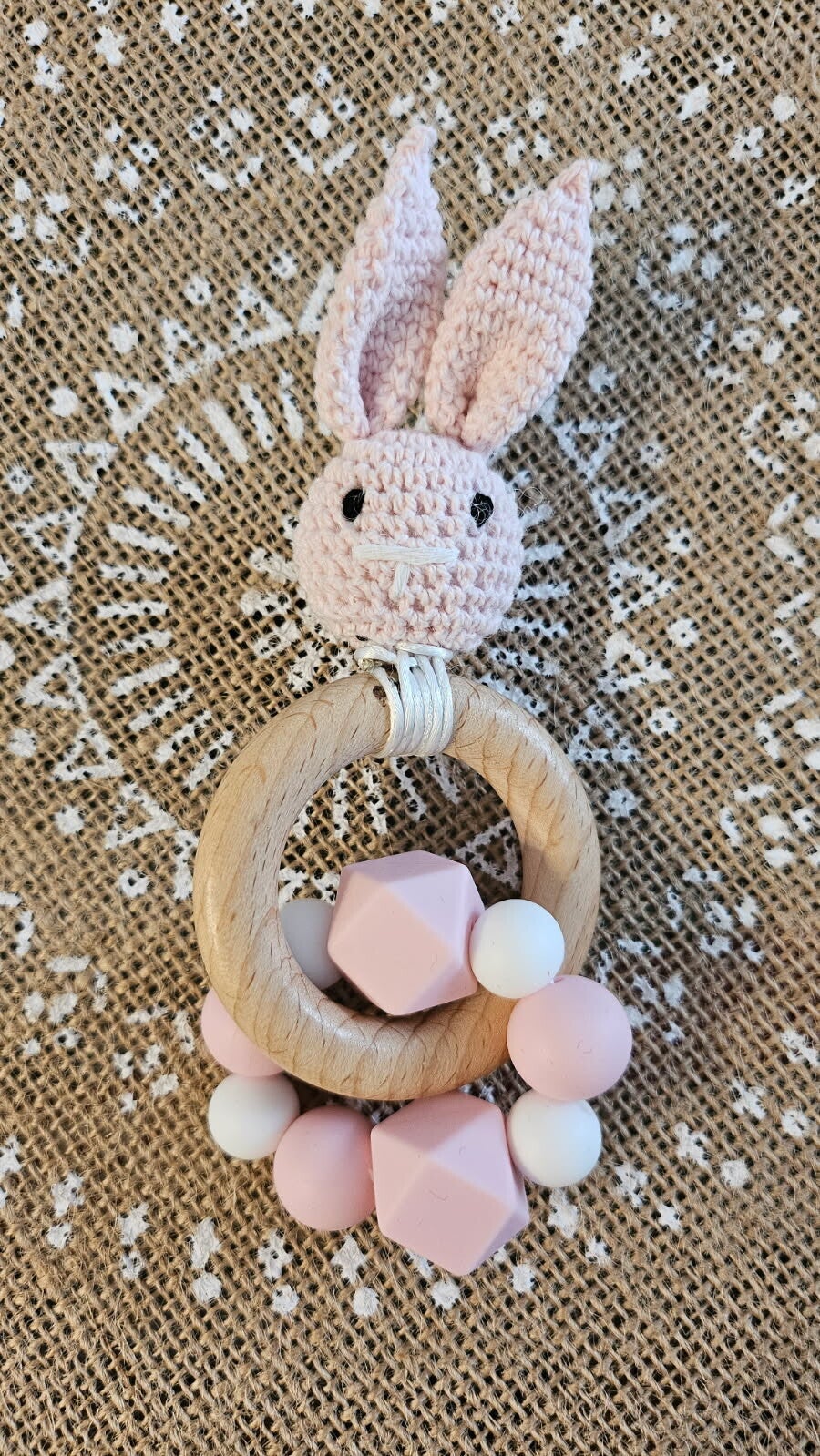 Anneau dentition Lapin Rose