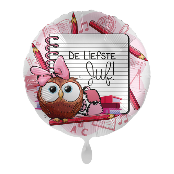 Folieballon Liefste Juf – 43 cm