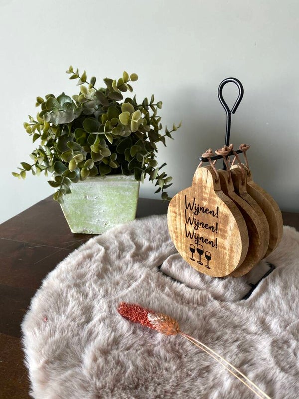 Onderzetter set thema Wijnen