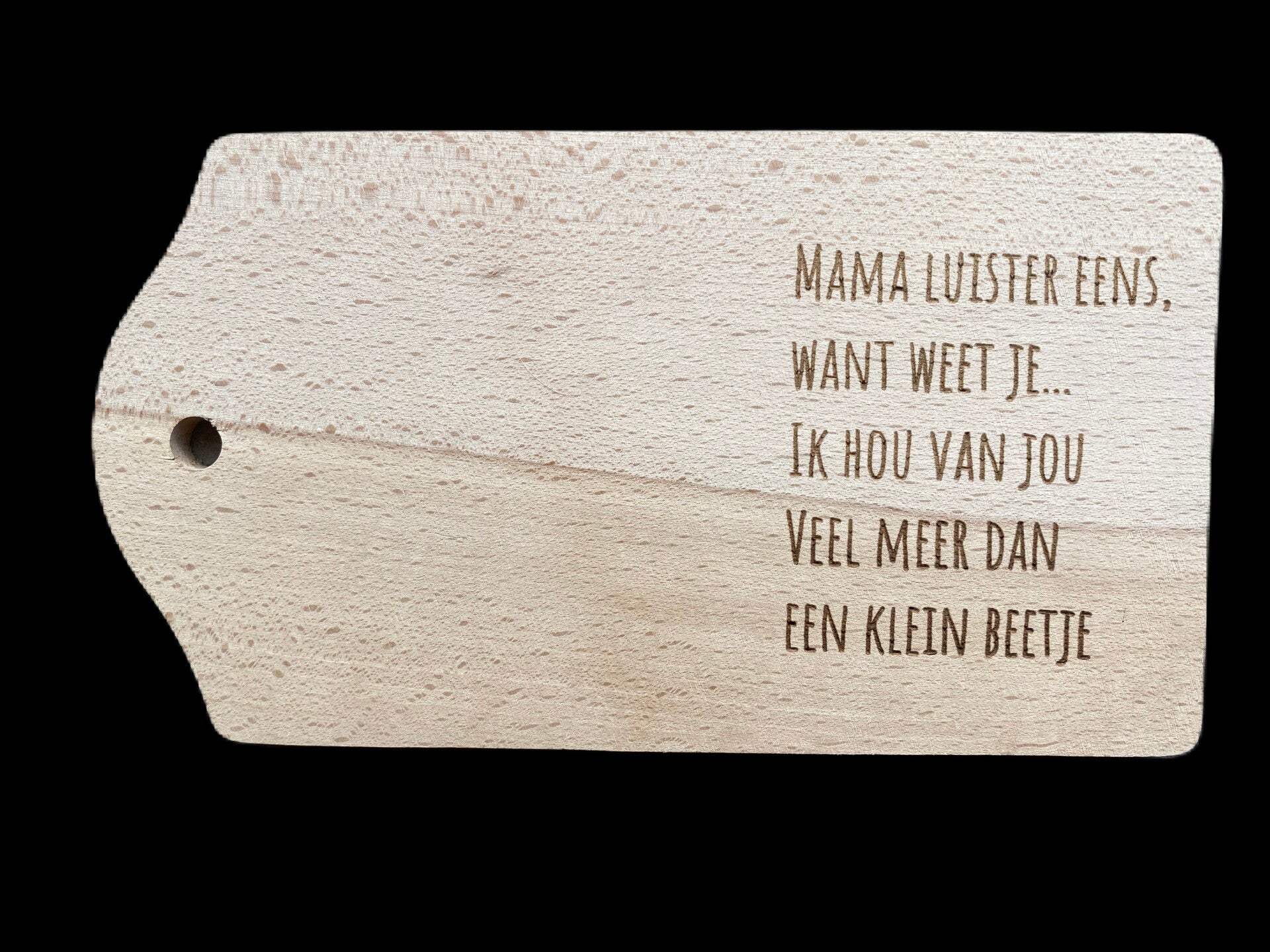 Broodplankje Ik hou veel meer van jou dan een klein beetje