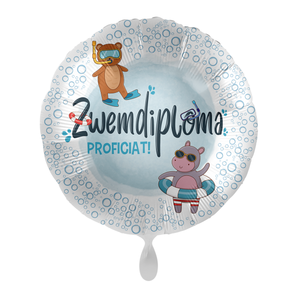 Folieballon Zwemdiploma – 43 cm