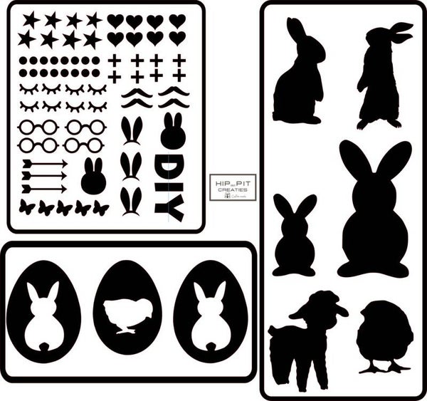 Decoratiestickers Pasen - Interieurstickers Paasthema 30x30cm