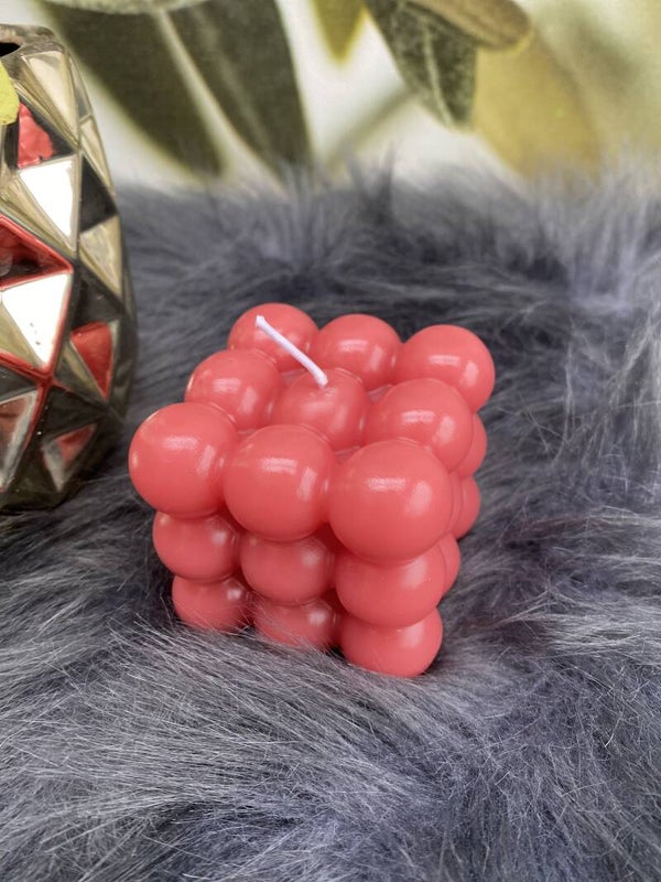 Bubble kaars 3x3x3 Rood