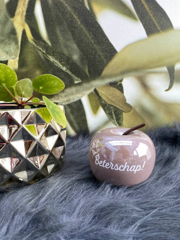 Sierappel met persoonlijke tekst