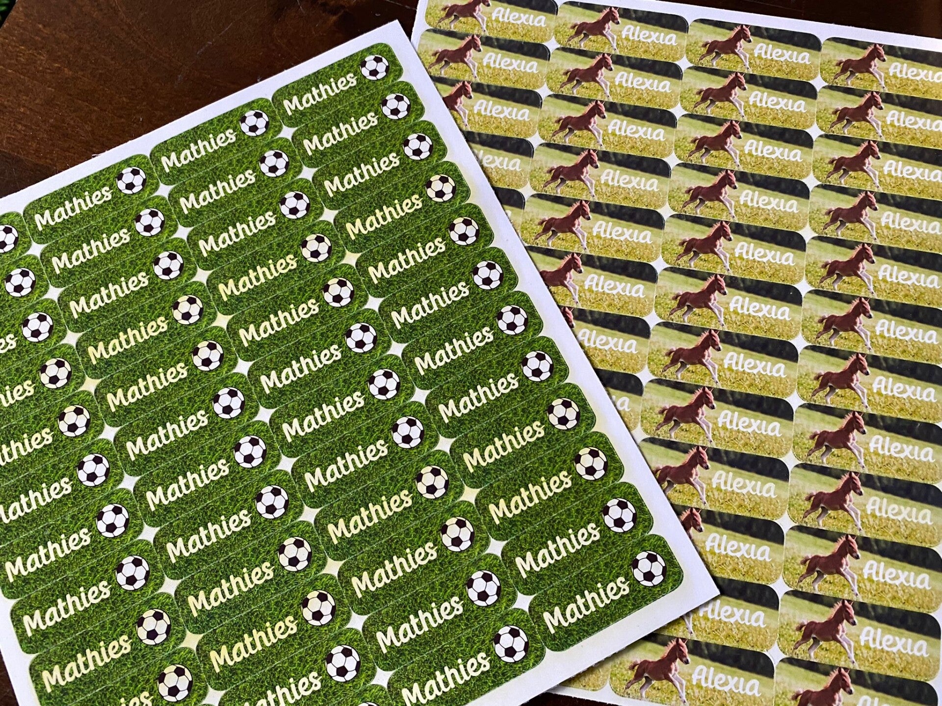 Naamstickers gepersonaliseerd