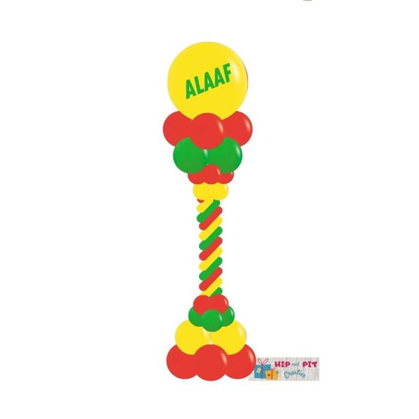 Ballonnenpilaar Carnaval Twist + XL Topballon
