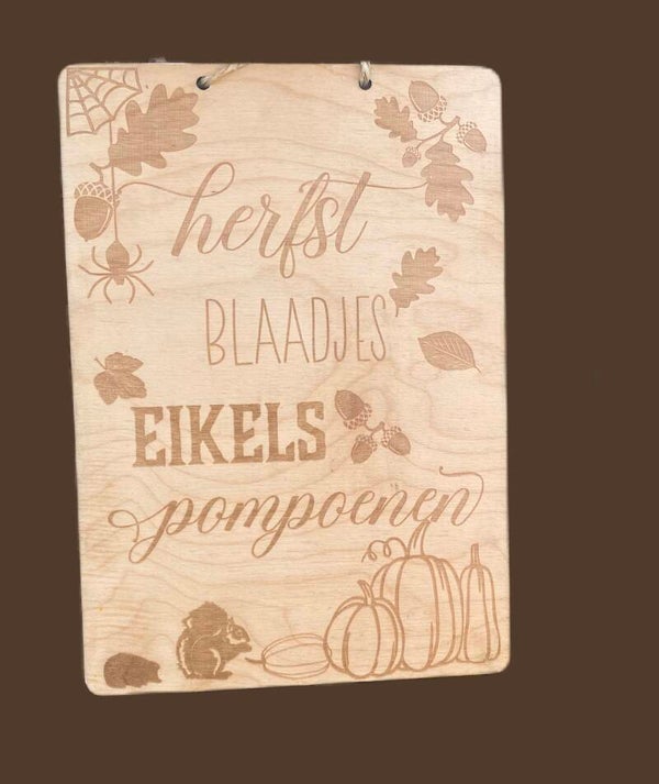 Tekstbord Herfst