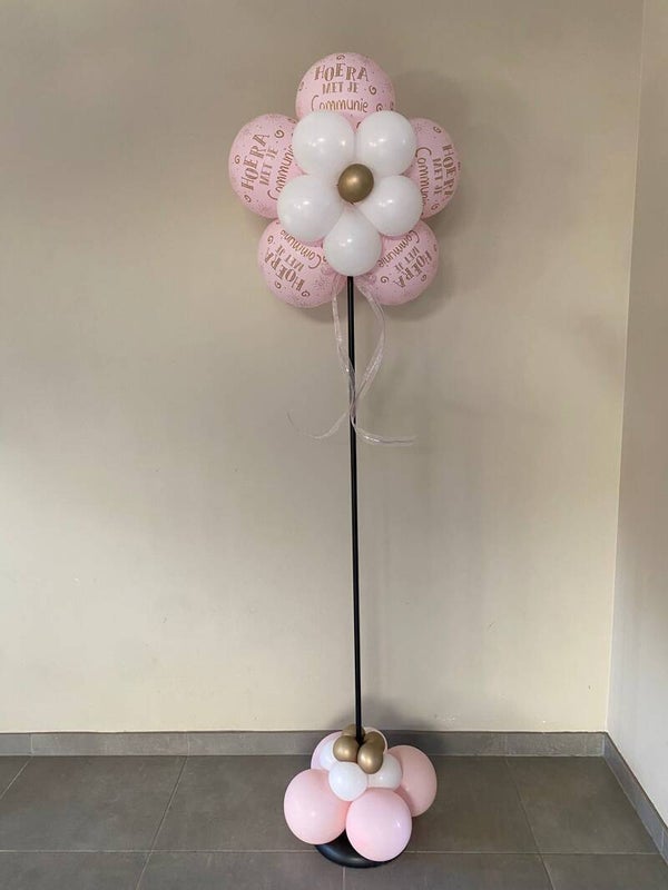Bloem Pilaar - Elegante Ballonnenpilaar met Bloemmotief 180cm