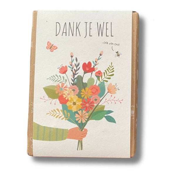 Blossombs Giftbox Small 'Dankjewel' | 4 Biologische Bloembommetjes