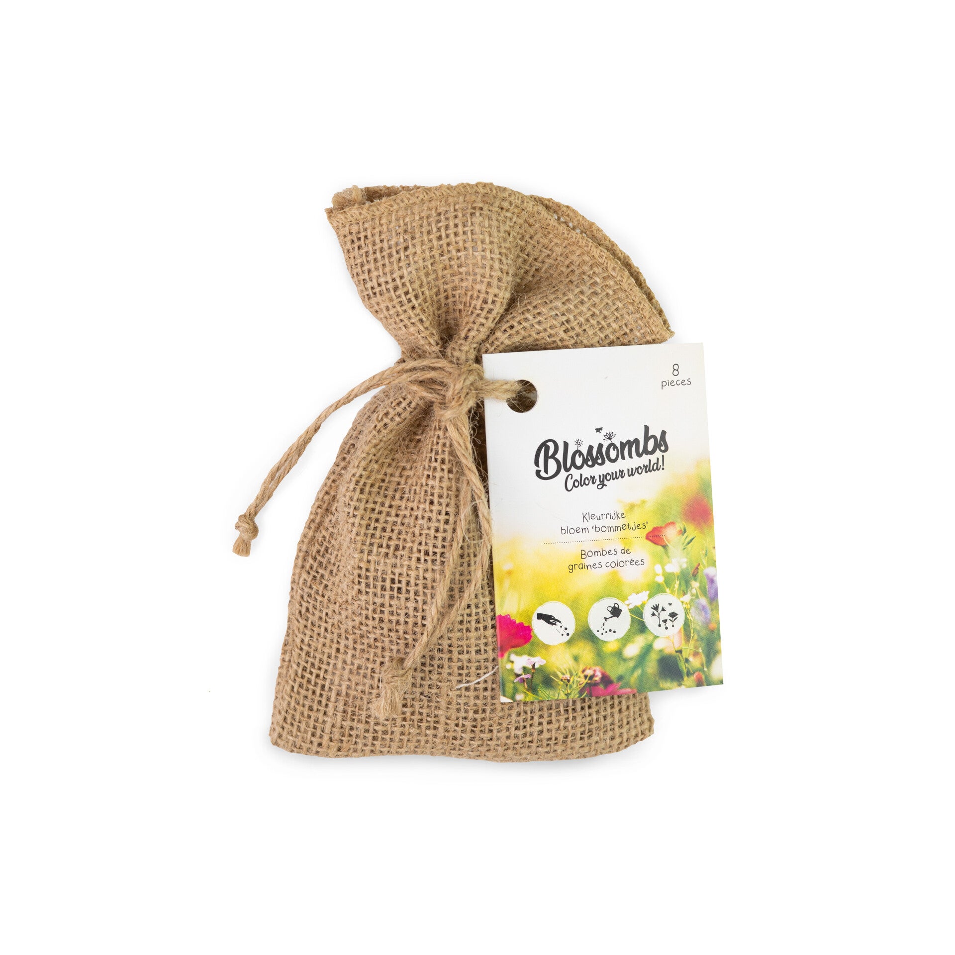 Blossombs Jute & Organic Cotton Bag | 8 Biologische Bloembommetjes