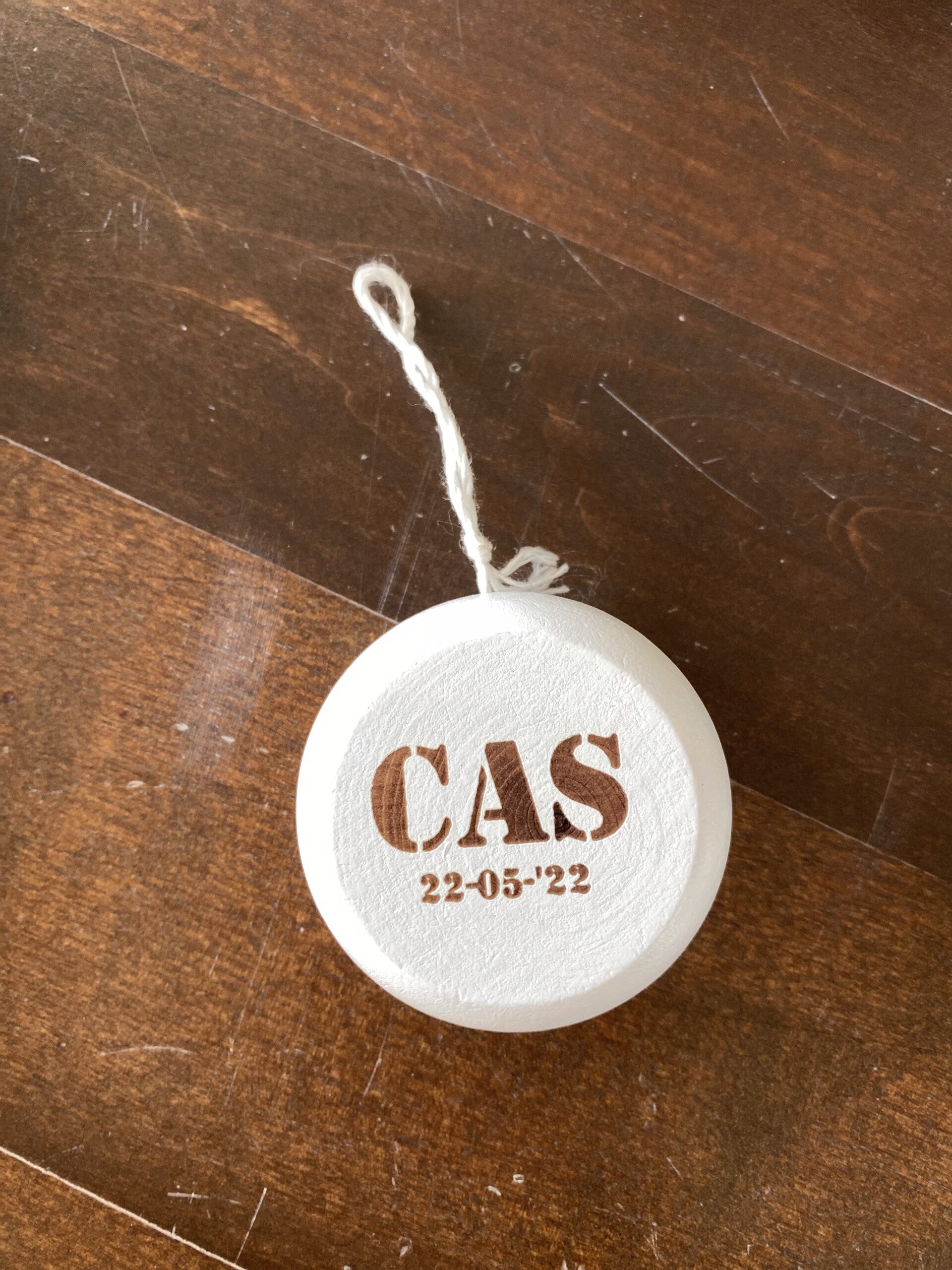 Houten jojo met naam ( 5 stuks )