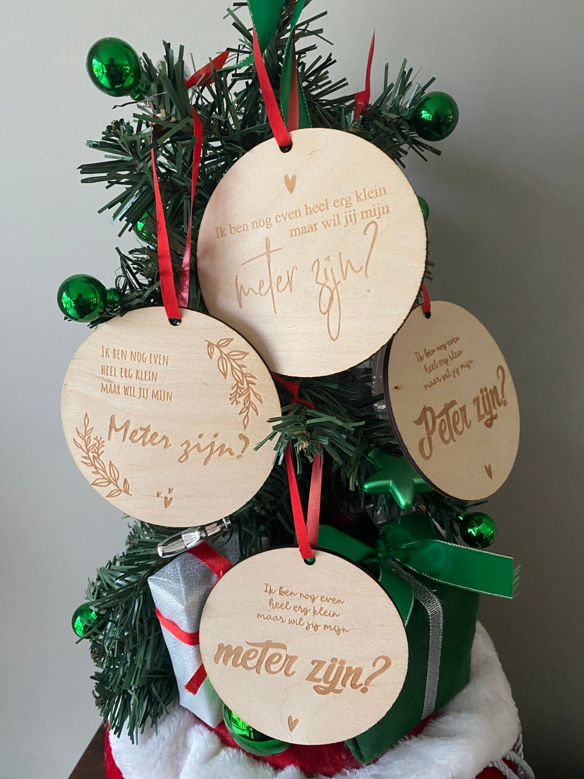 Kersthanger Meter Peter vragen hout