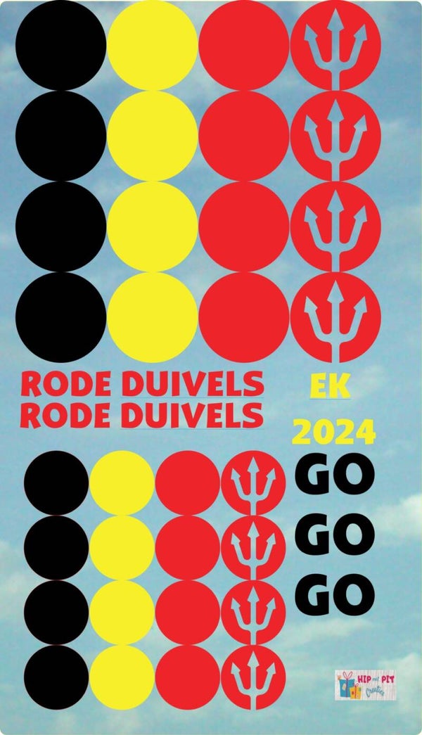 Raamstickers EK2024 Bollen (Belgie)