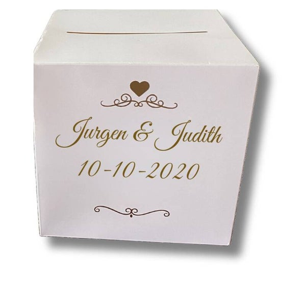 Enveloppendoos huwelijk gepersonaliseerd