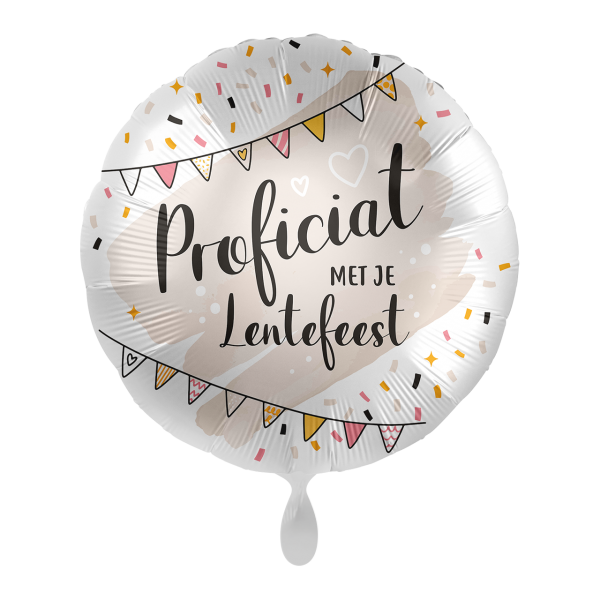Folieballon Proficiat met je Lentefeest – 43 cm