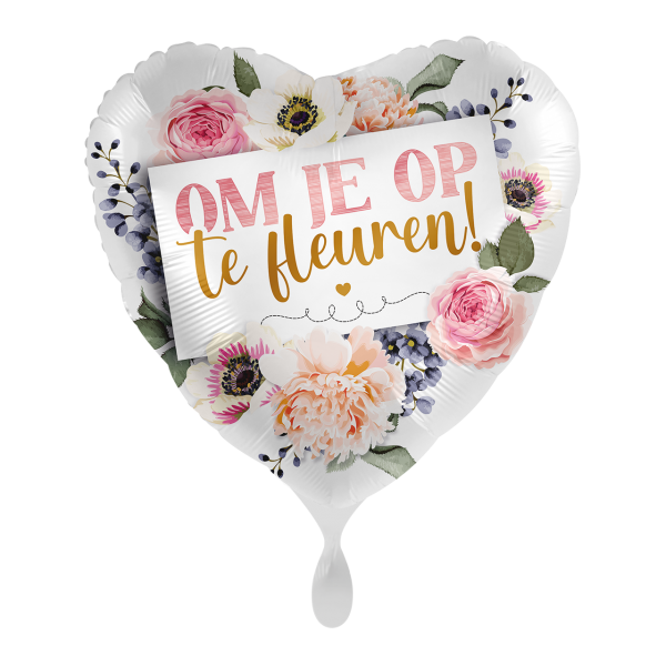 Folieballon Om je op te Fleuren – 43 cm