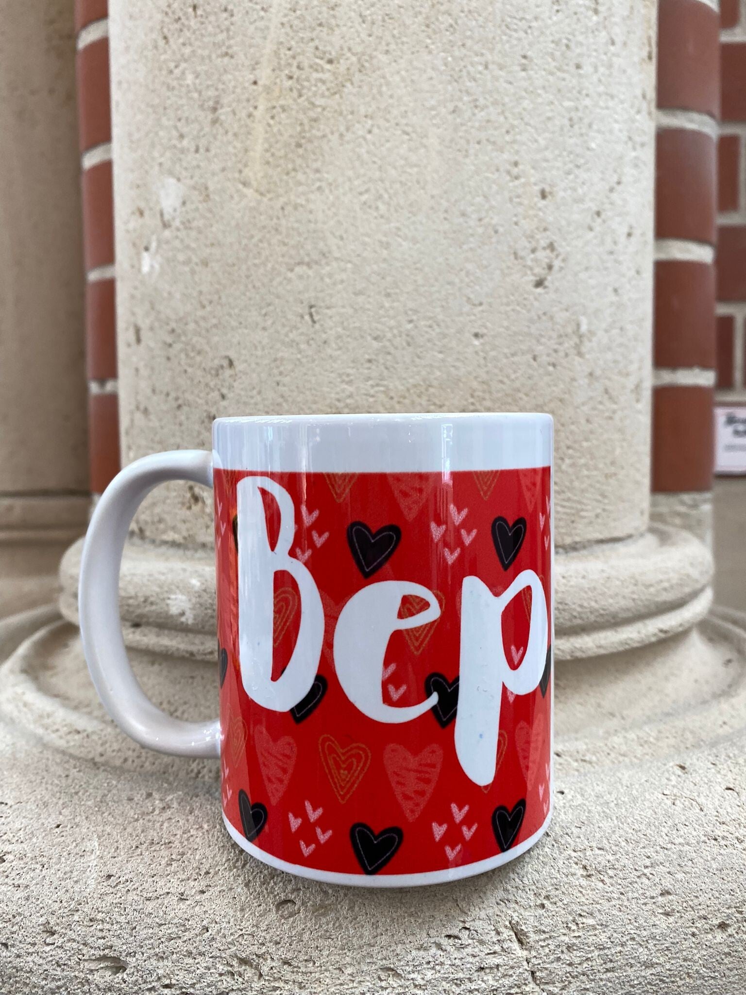 Mok met naam gepersonaliseerd