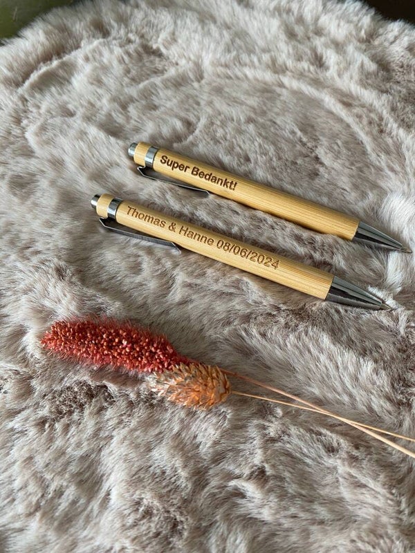 Houten Pen met tekst