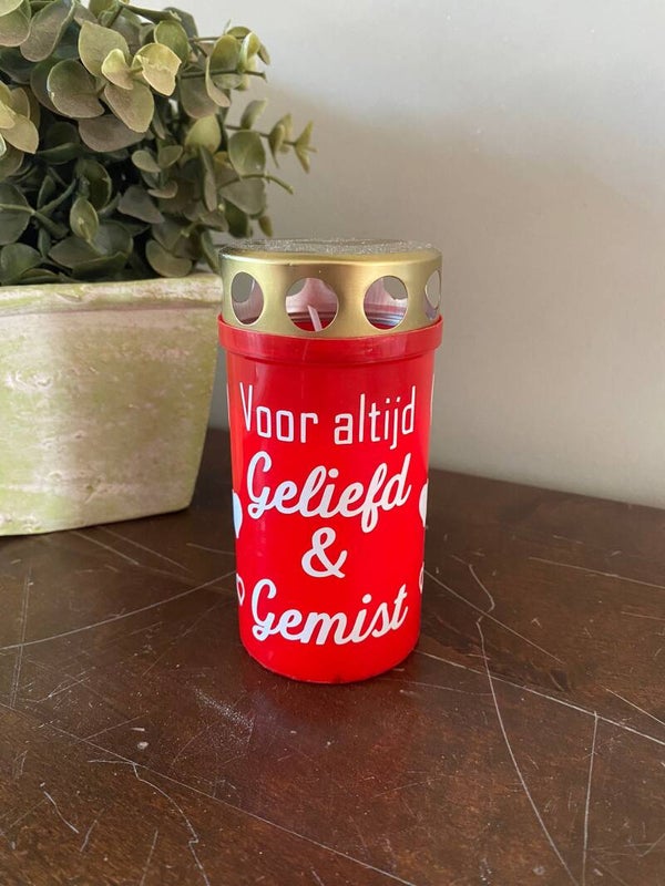 Grafkaars met tekst