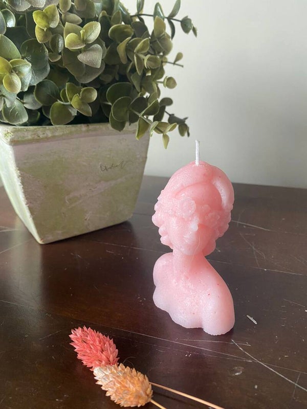 Kaars geblinddoekte vrouw Licht rose