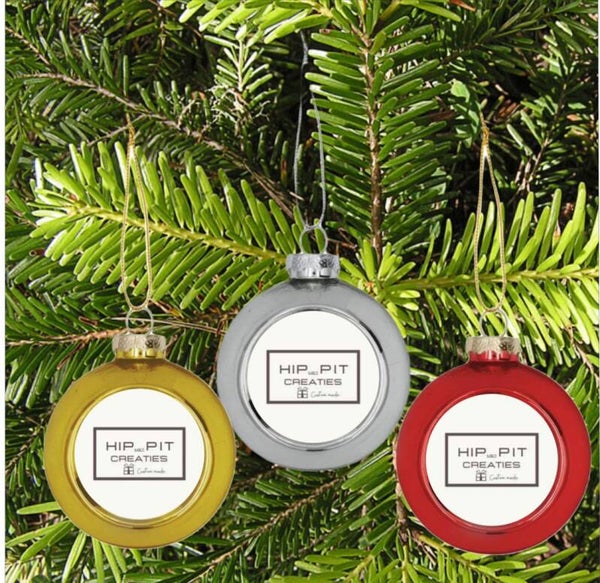 Kerstbal met bedrijfslogo