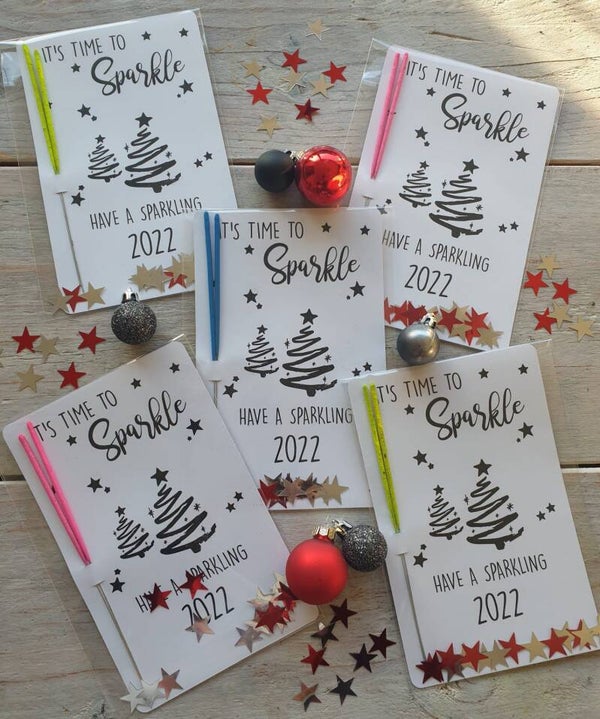 Kerstkaart met flikkersterretjes