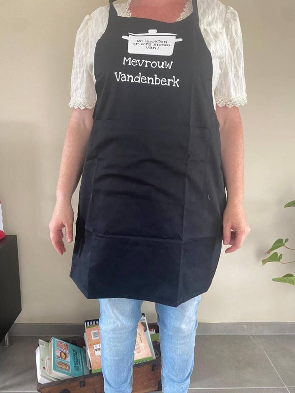 Keukenschort met opdruk
