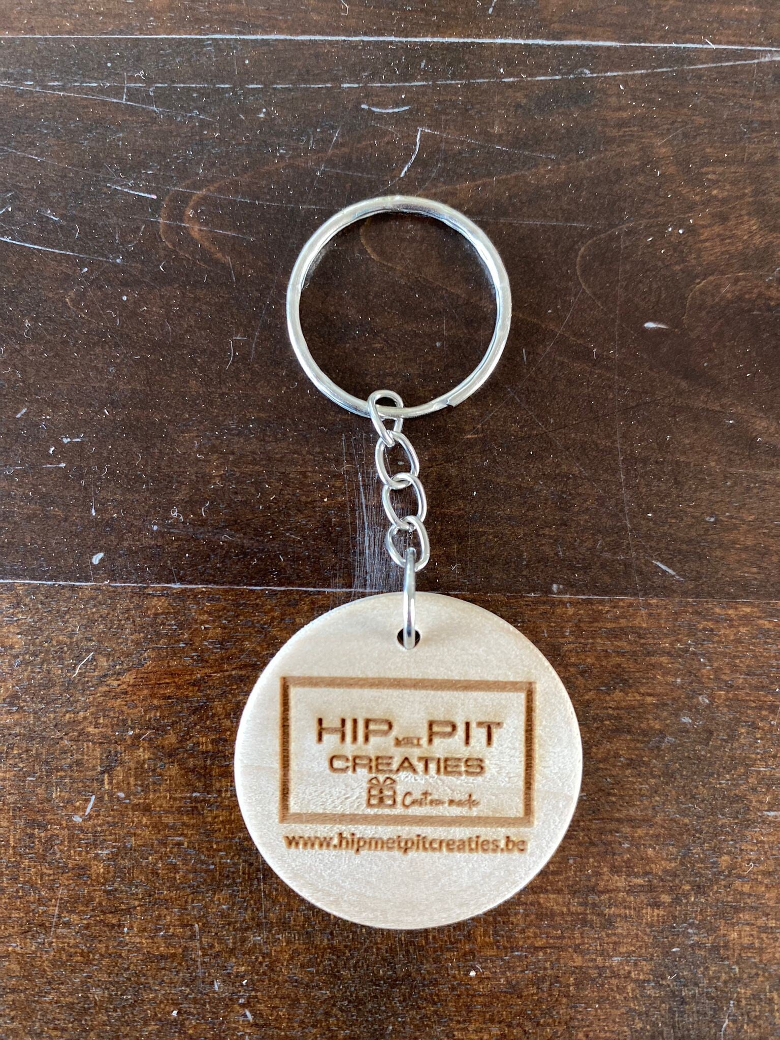 Houten Sleutelhangers met Bedrijfslogo ( per 10 stuks )