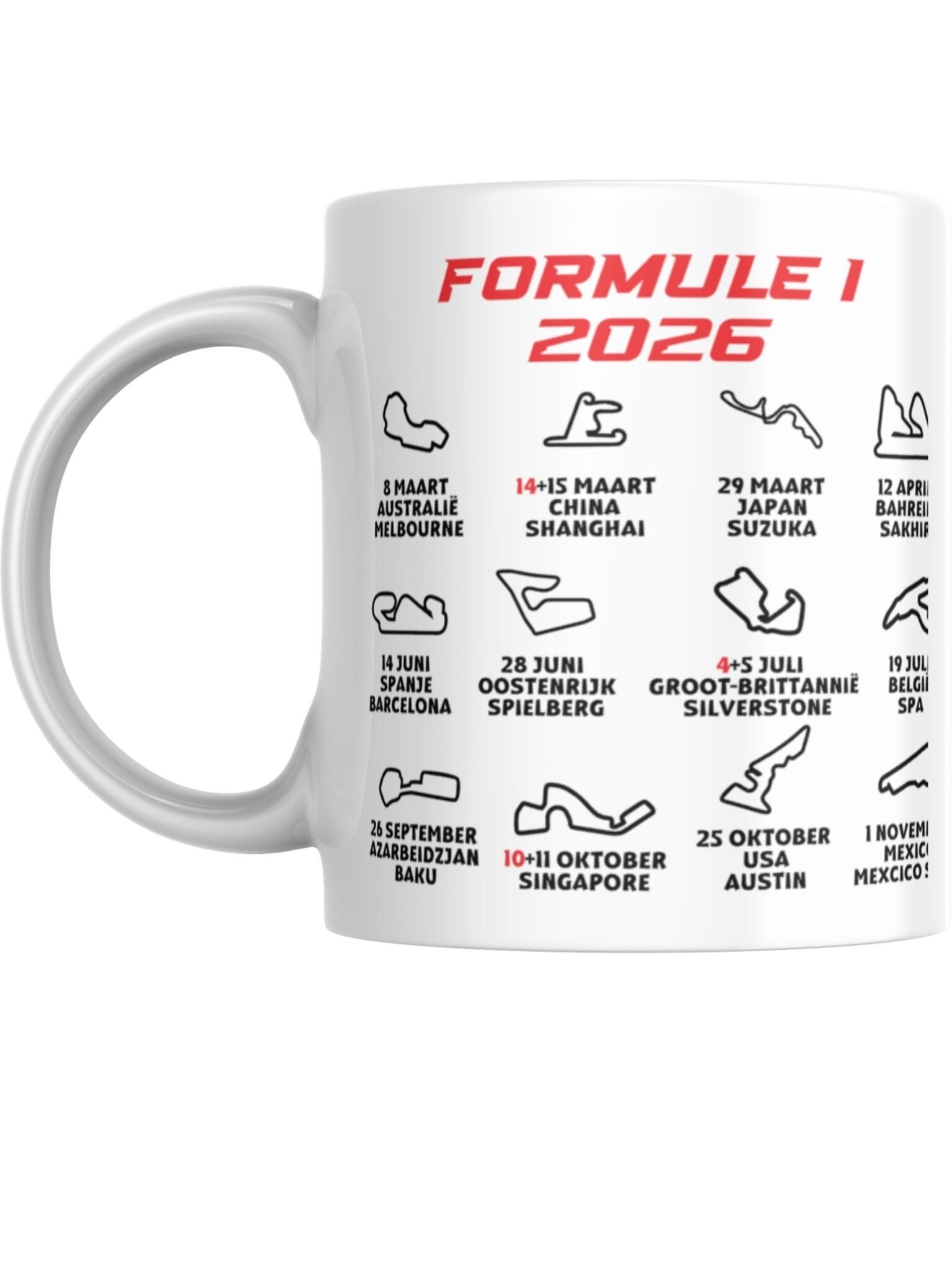 Formule 1 Kalendermok 2026 - Mis Geen Enkele Race!