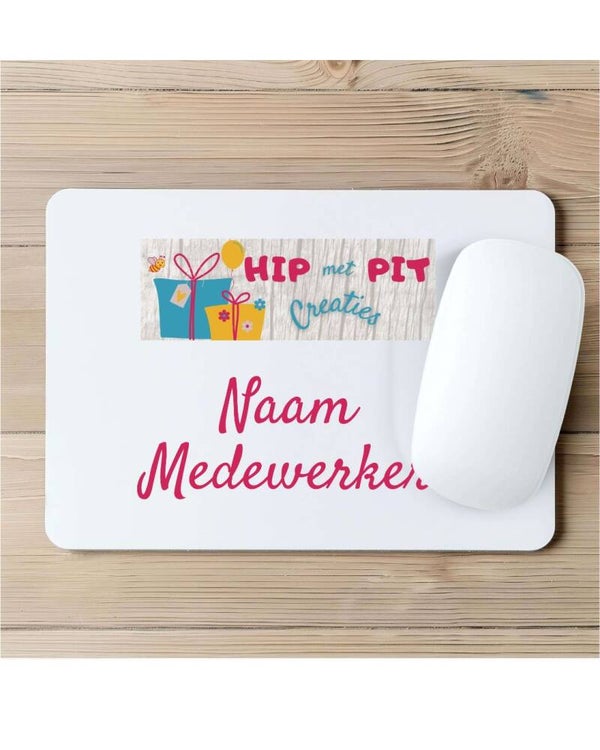 Gepersonaliseerde Muismat - Bedrijfslogo + Naam of Spreuk