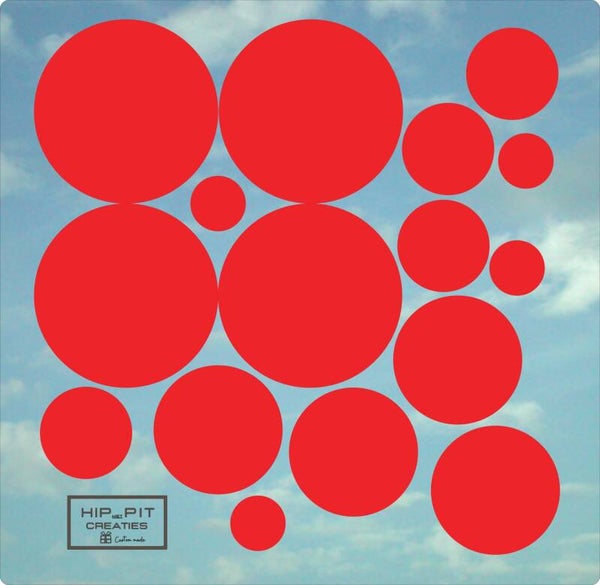 Raamstickers rode bollen