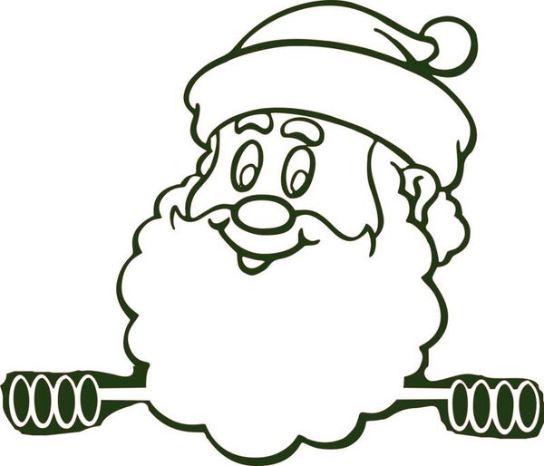 Raamsticker Guur kerstman, -sneeuwman, -rendier