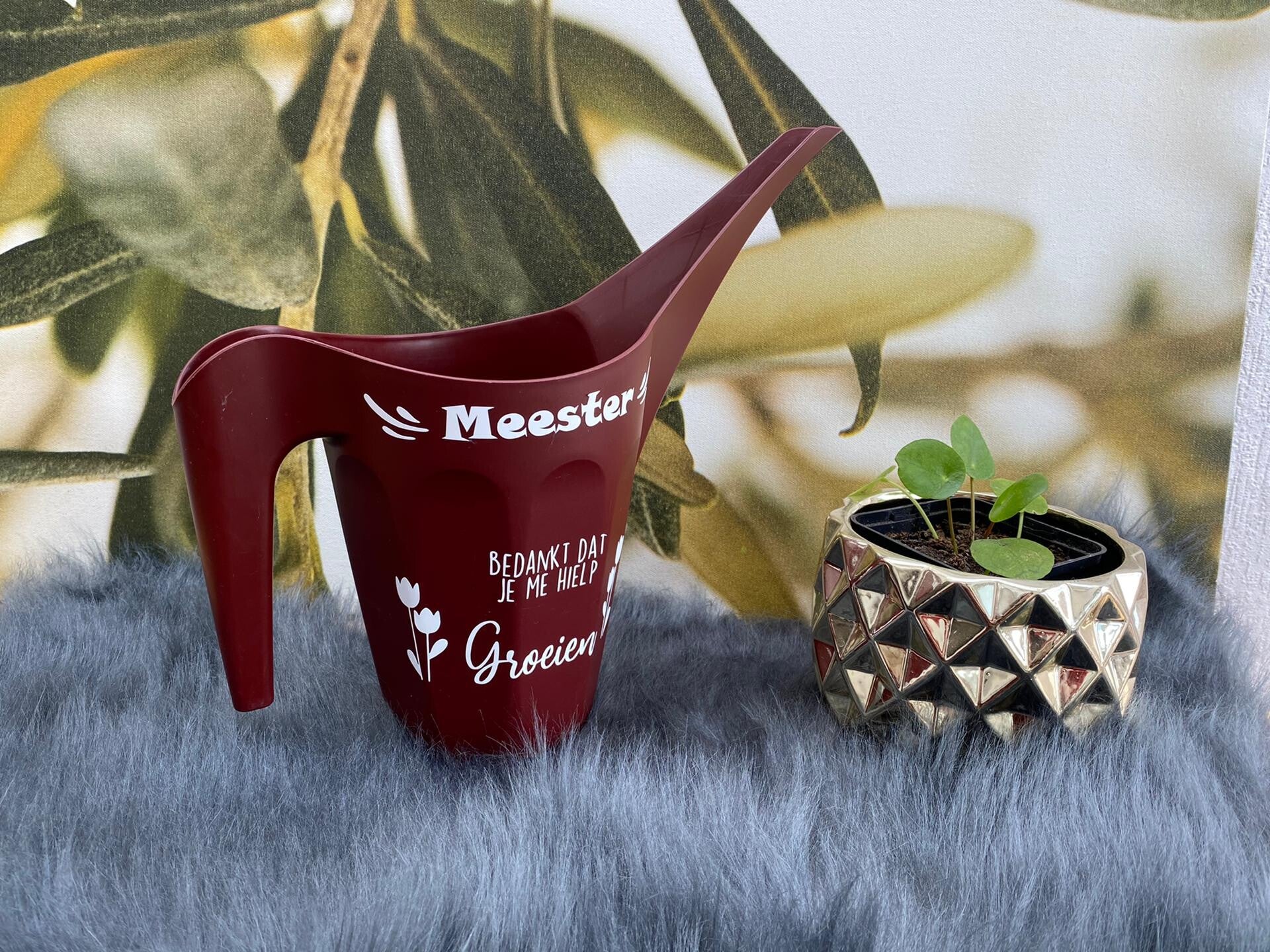 Gieter met Tekst "Bedankt om mij te helpen groeien" - Dankbaar Cadeau