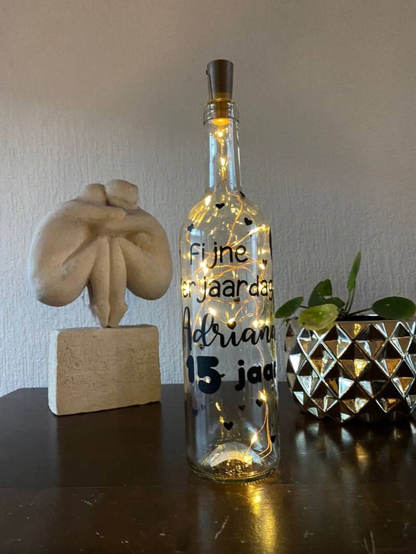 Lichtfles met naam